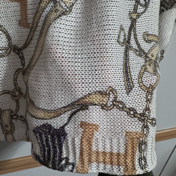 Free For Humanity Italian Chain Print Sweater Size Medium - Picture 6 of 9